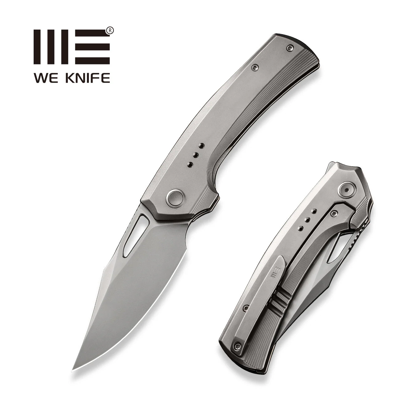 WEKNIFE Nefaris Flipper & Thumb Hole Knife Titanium Handle (3.48" CPM 20CV Blade) WE22040D-2