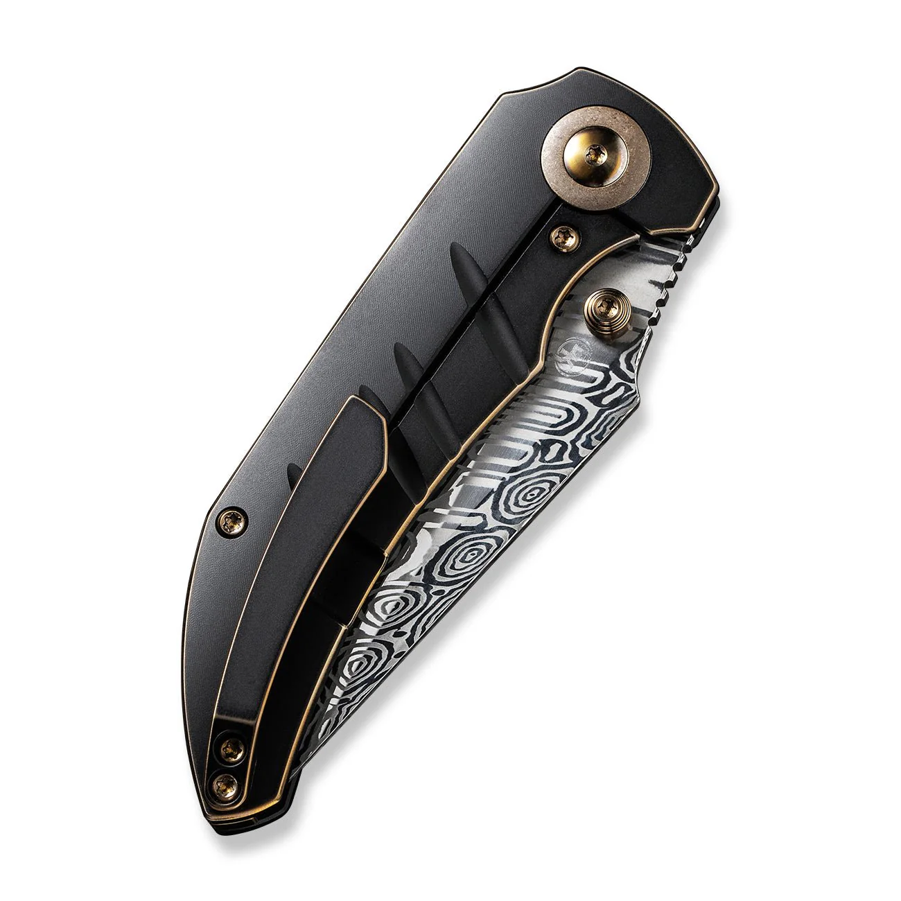WEKNIFE Riff-Raff Thumb Stud Knife Titanium Handle (3.12" Damasteel Blade) WE22020B-DS1 - Image 7