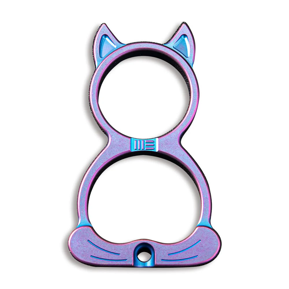 WEKNIFE WE Cat Titanium Material Collectible Knuckle With S/S Bead Chain A-07B - Image 3
