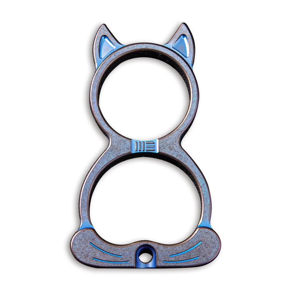 WEKNIFE WE Cat Titanium Material Collectible Knuckle With S/S Bead Chain A-07C - Image 3