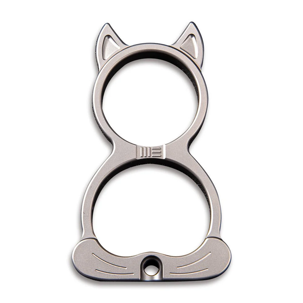WEKNIFE WE Cat Titanium Material Collectible Knuckle With S/S Bead Chain A-07D - Image 3