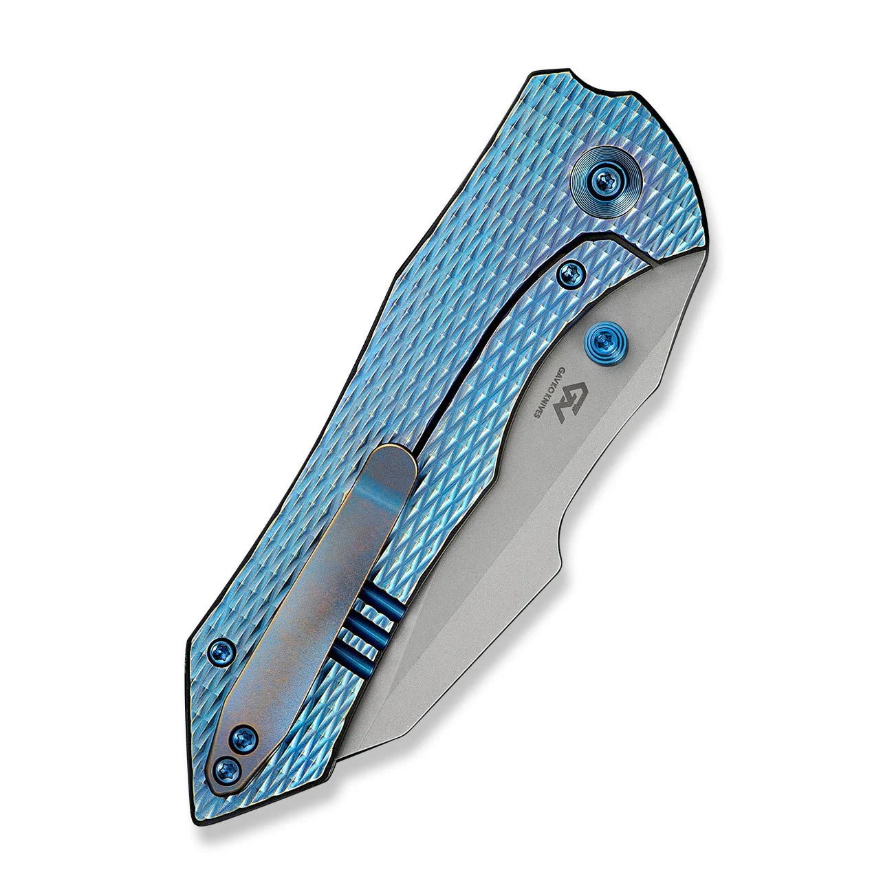 WEKNIFE High-Fin XL Thumb Stud Knife Titanium Handle (3.48" CPM 20CV Blade) WE24010-2 - Image 7