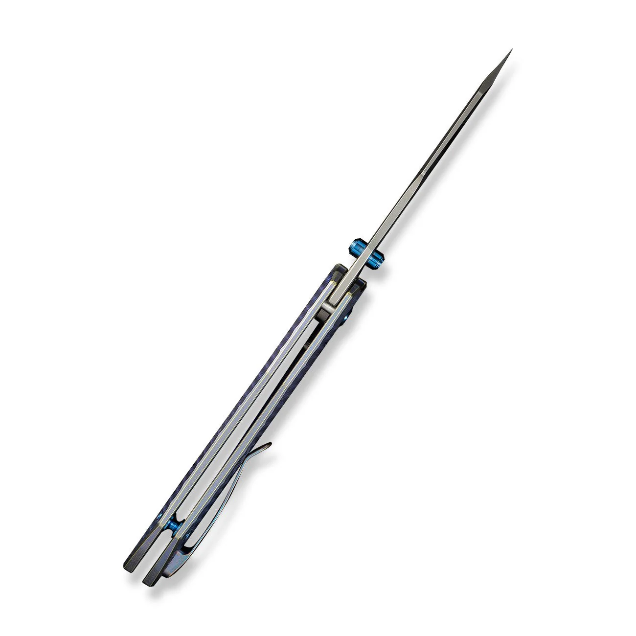 WEKNIFE High-Fin XL Thumb Stud Knife Titanium Handle (3.48" CPM 20CV Blade) WE24010-2 - Image 9