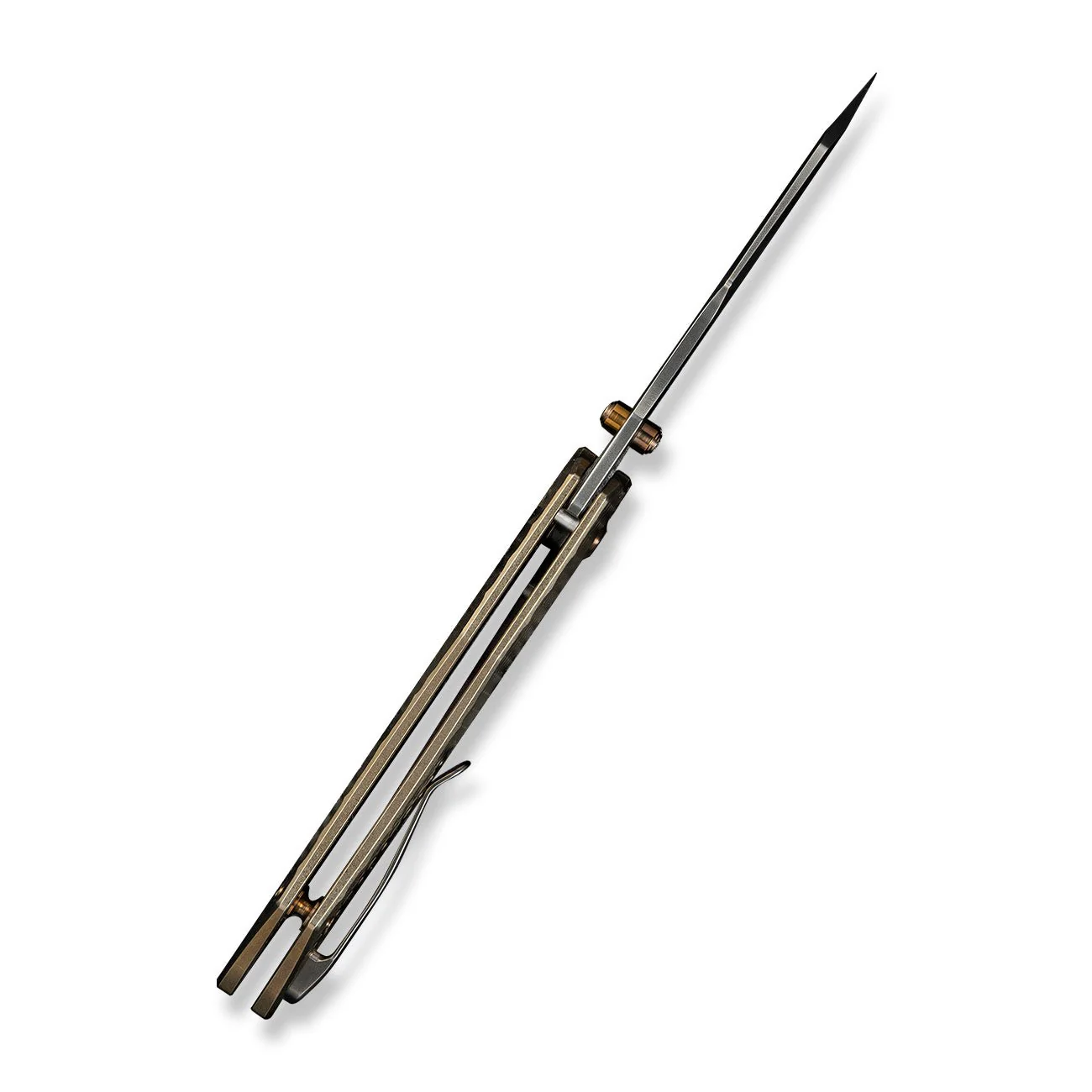 WEKNIFE High-Fin XL Thumb Stud Knife Titanium Handle (3.48" CPM 20CV Blade) WE24010-3 - Image 9