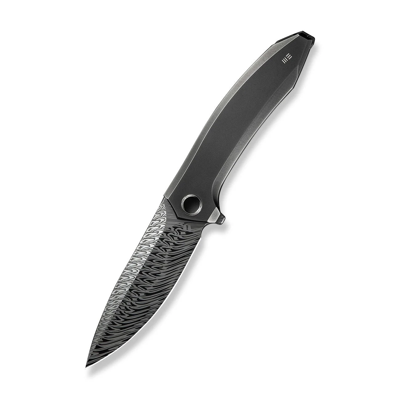 WEKNIFE Acuminal Flipper Knife Titanium Handle (3.98" Damasteel Blade) WE23070-DS1 - Image 3