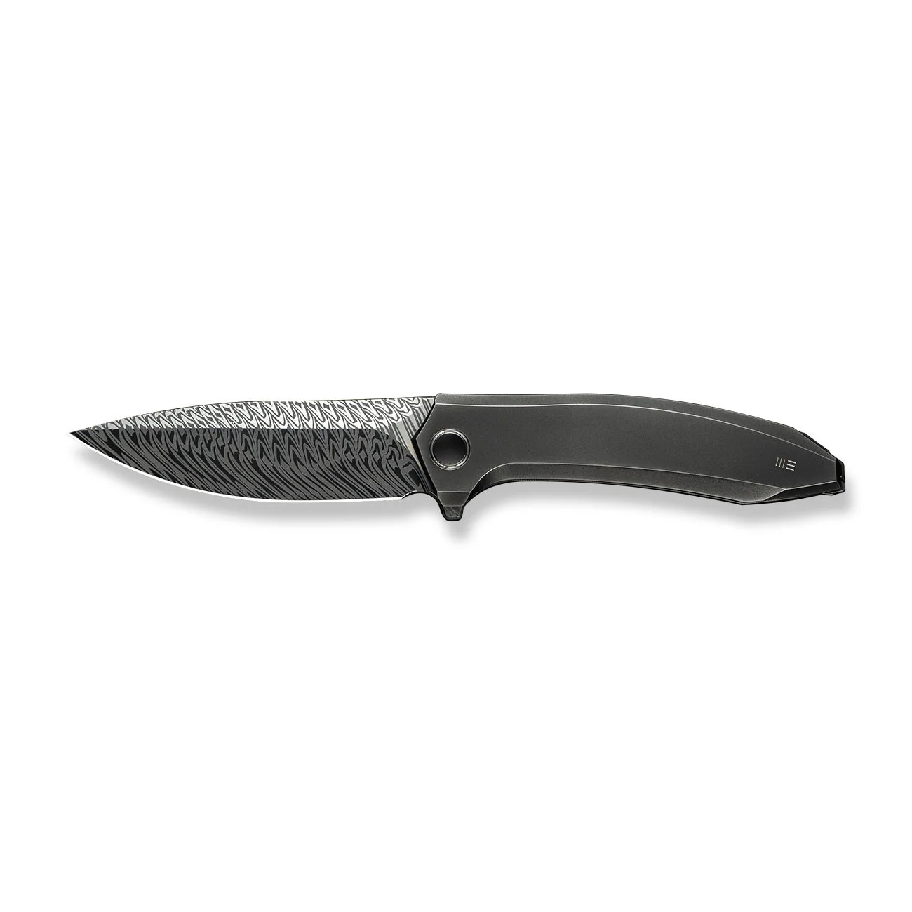 WEKNIFE Acuminal Flipper Knife Titanium Handle (3.98" Damasteel Blade) WE23070-DS1 - Image 4