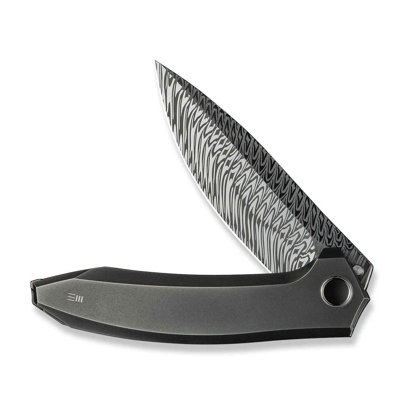 WEKNIFE Acuminal Flipper Knife Titanium Handle (3.98" Damasteel Blade) WE23070-DS1 - Image 5
