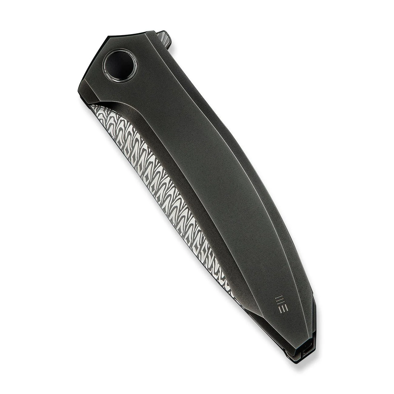 WEKNIFE Acuminal Flipper Knife Titanium Handle (3.98" Damasteel Blade) WE23070-DS1 - Image 6