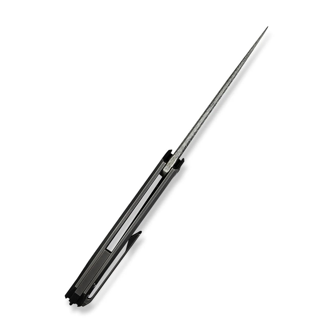 WEKNIFE Acuminal Flipper Knife Titanium Handle (3.98" Damasteel Blade) WE23070-DS1 - Image 9