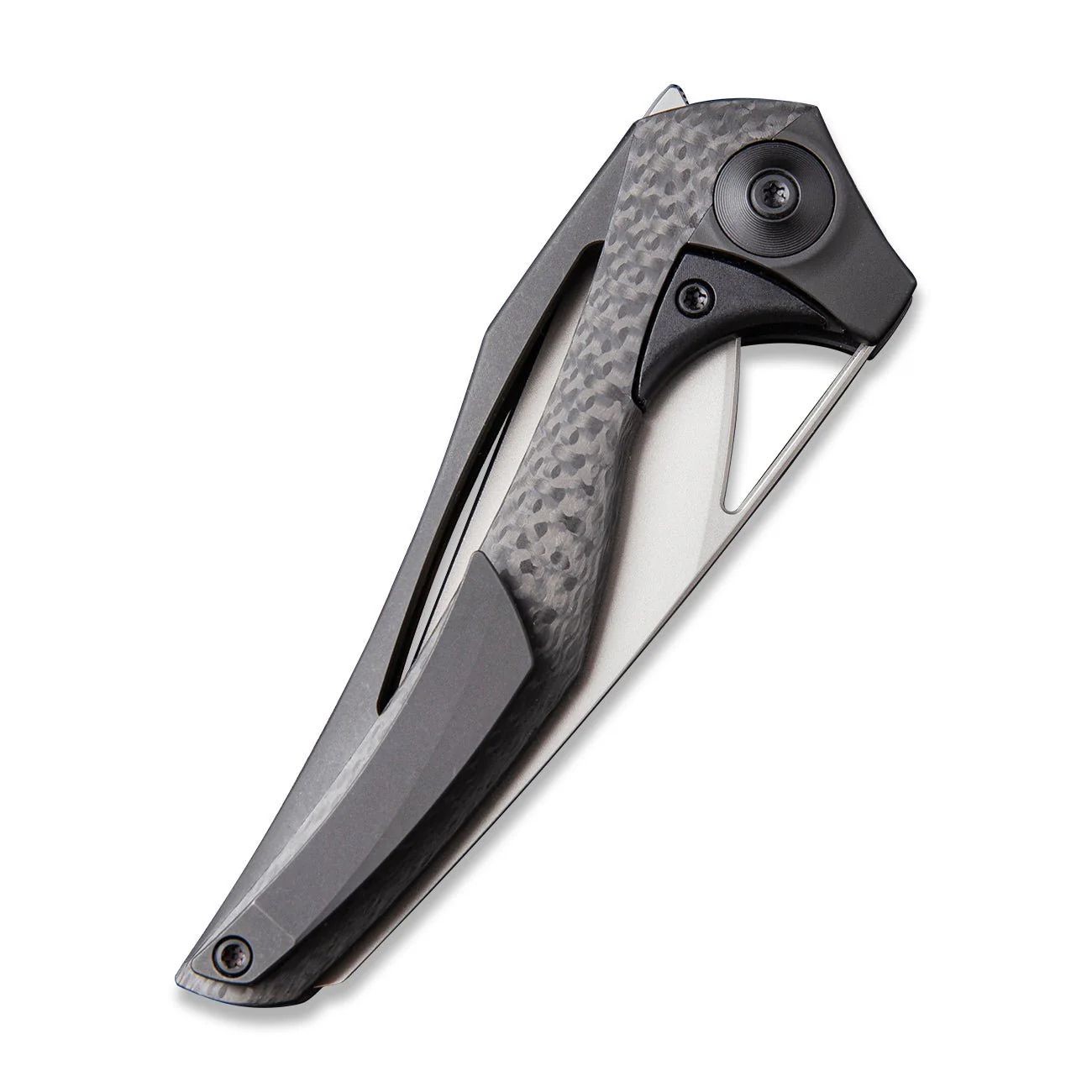 WEKNIFE ÆternA Flipper & Thumb Hole Knife Titanium & Carbon Fiber Handle (3.28" M390 Blade) 918D - Image 6