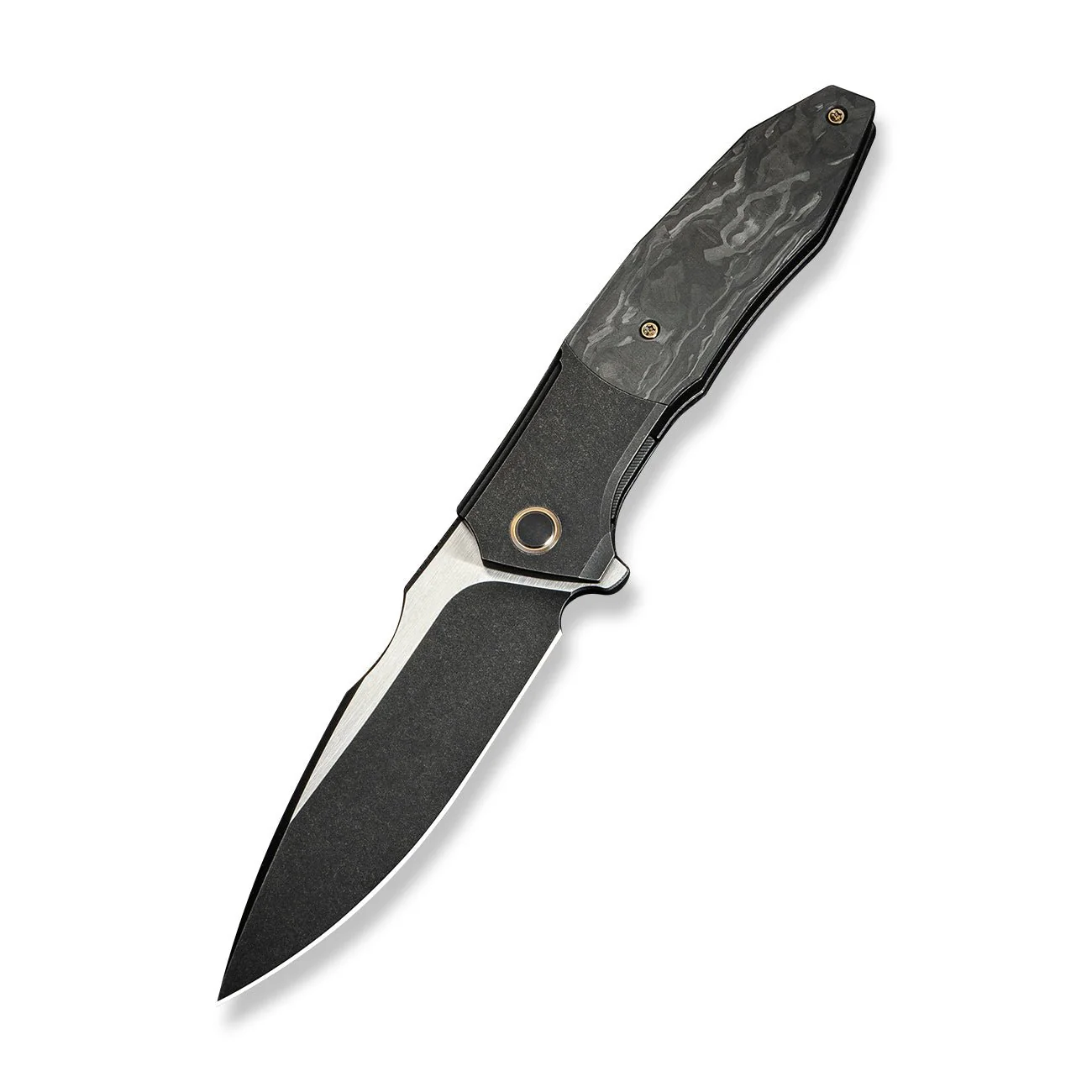 WEKNIFE Archeozoic Flipper Knife Titanium & Carbon Fiber Handle (4" M390 Blade) WE23091-1 - Image 3
