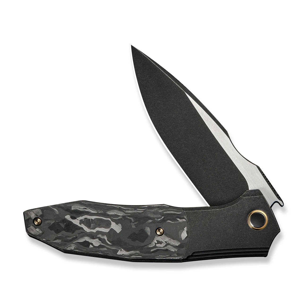 WEKNIFE Archeozoic Flipper Knife Titanium & Carbon Fiber Handle (4" M390 Blade) WE23091-1 - Image 5