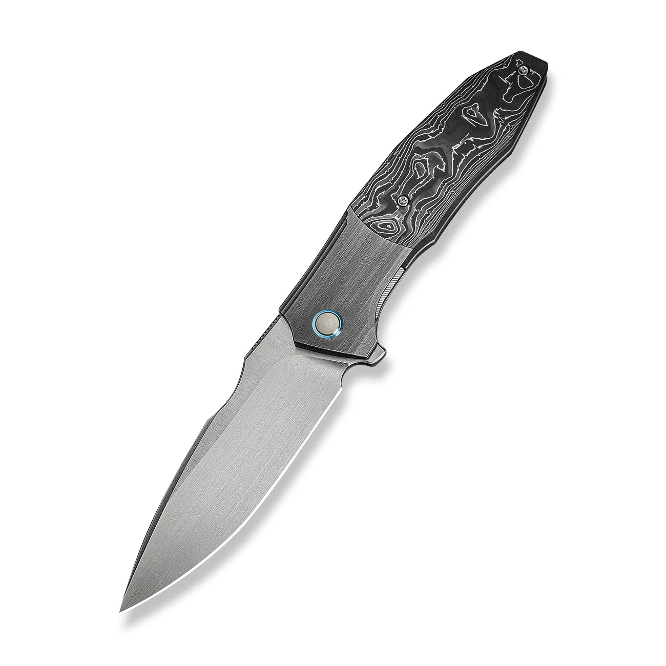 WEKNIFE Archeozoic Flipper Knife Titanium & Carbon Fiber Handle (4" M390 Blade) WE23091-2 - Image 3
