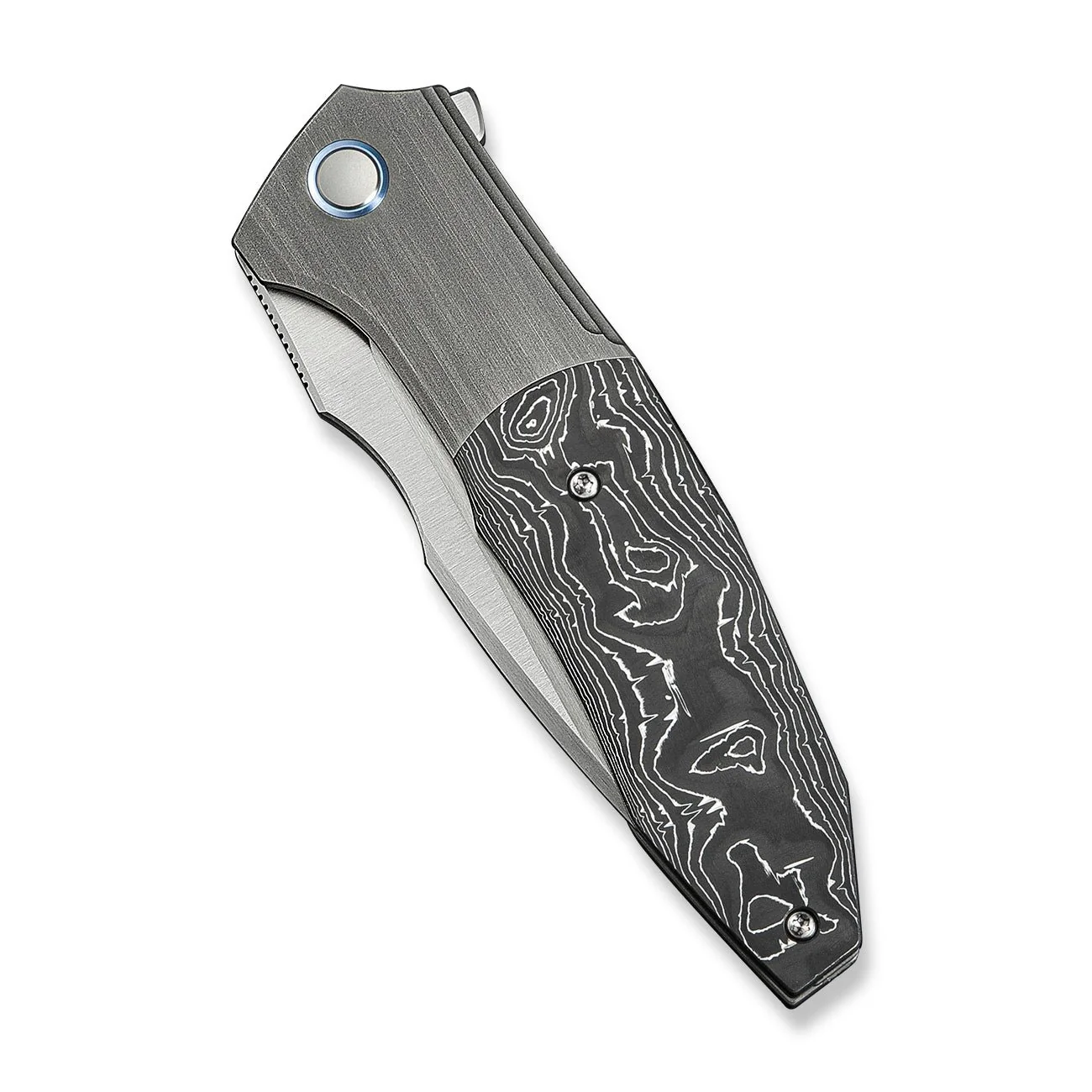WEKNIFE Archeozoic Flipper Knife Titanium & Carbon Fiber Handle (4" M390 Blade) WE23091-2 - Image 6