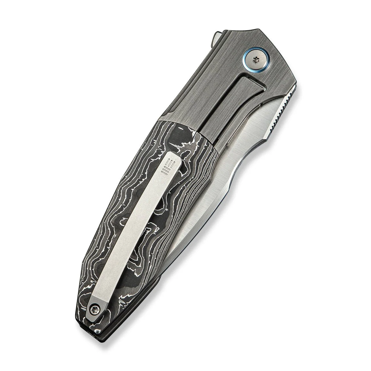 WEKNIFE Archeozoic Flipper Knife Titanium & Carbon Fiber Handle (4" M390 Blade) WE23091-2 - Image 7