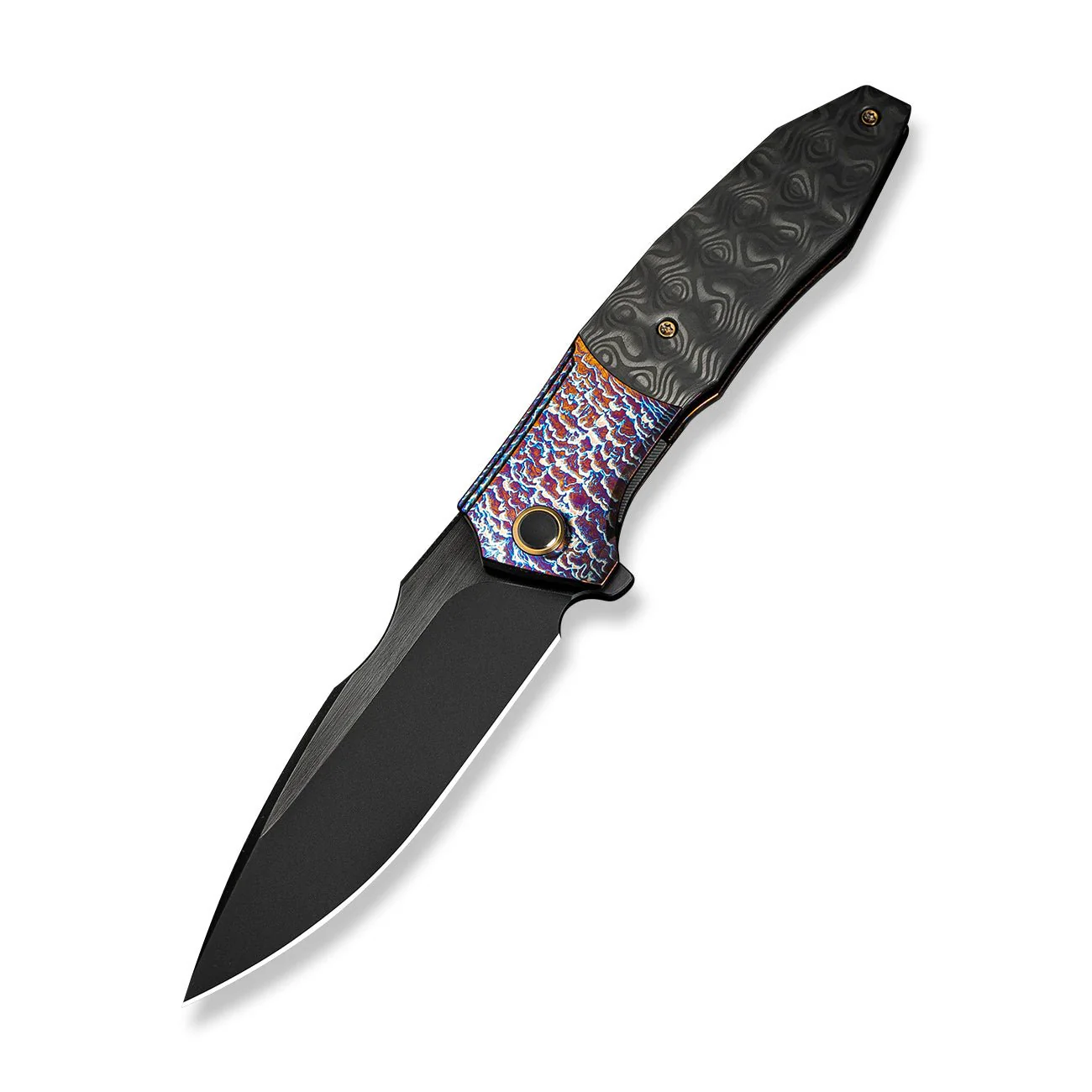 WEKNIFE Archeozoic Flipper Knife Titanium & Carbon Fiber Handle (4" M390 Blade) WE23091-3 - Image 3