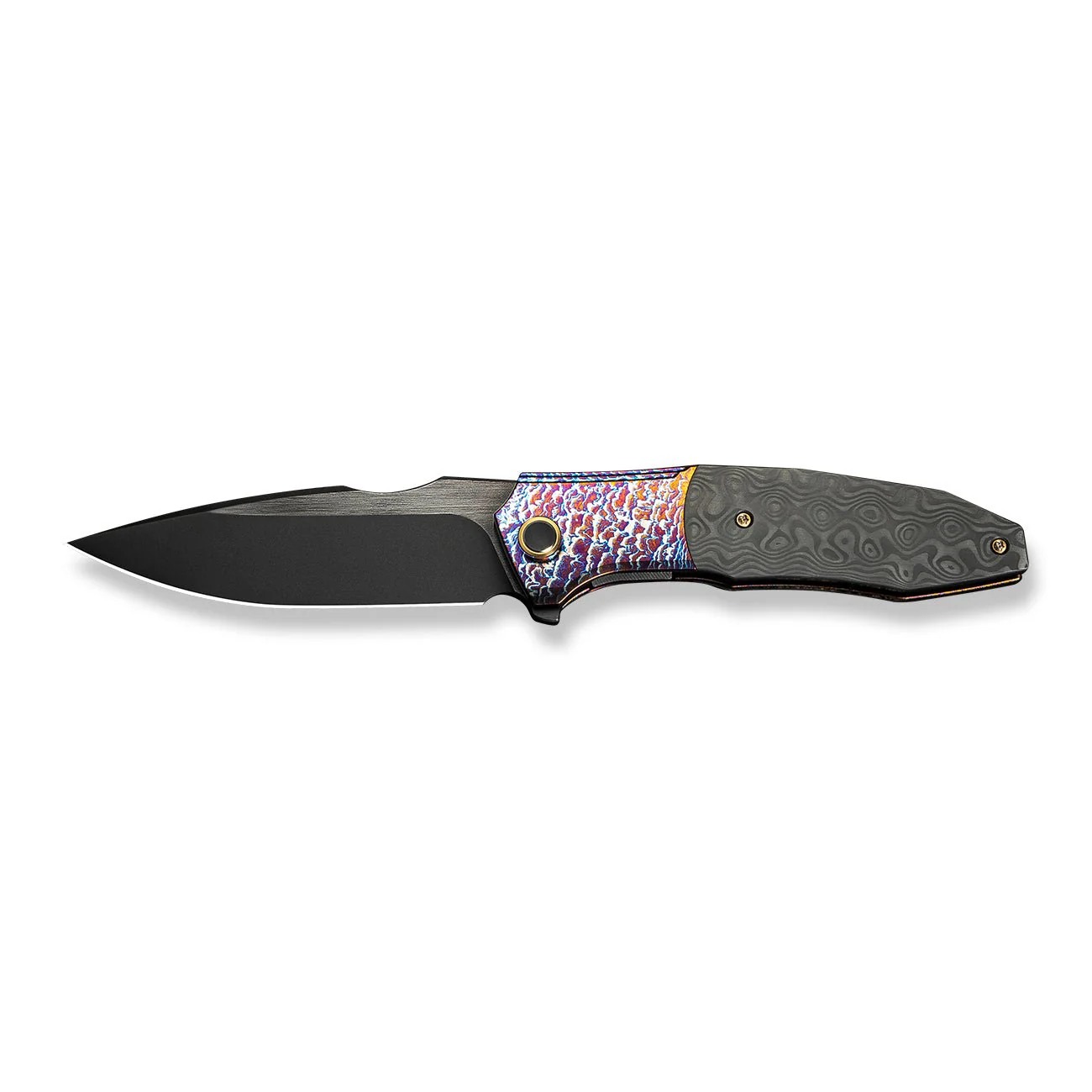WEKNIFE Archeozoic Flipper Knife Titanium & Carbon Fiber Handle (4" M390 Blade) WE23091-3 - Image 4
