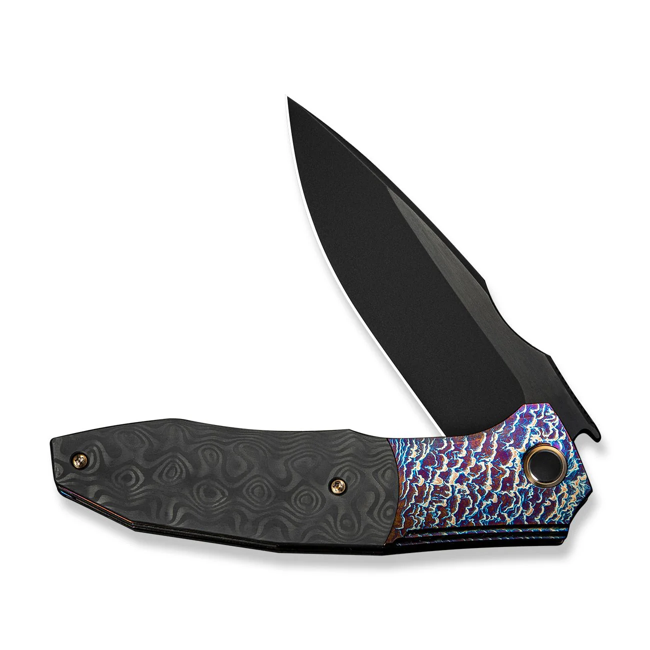 WEKNIFE Archeozoic Flipper Knife Titanium & Carbon Fiber Handle (4" M390 Blade) WE23091-3 - Image 5