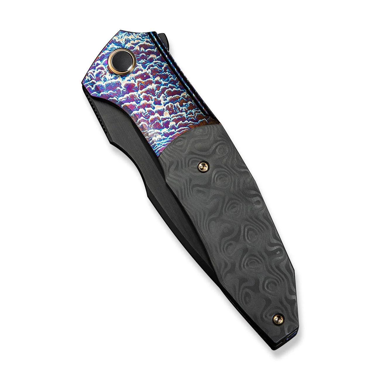 WEKNIFE Archeozoic Flipper Knife Titanium & Carbon Fiber Handle (4" M390 Blade) WE23091-3 - Image 6