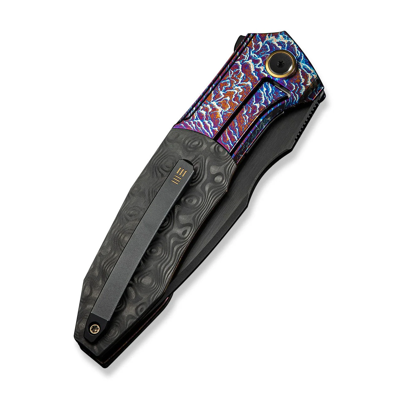 WEKNIFE Archeozoic Flipper Knife Titanium & Carbon Fiber Handle (4" M390 Blade) WE23091-3 - Image 7