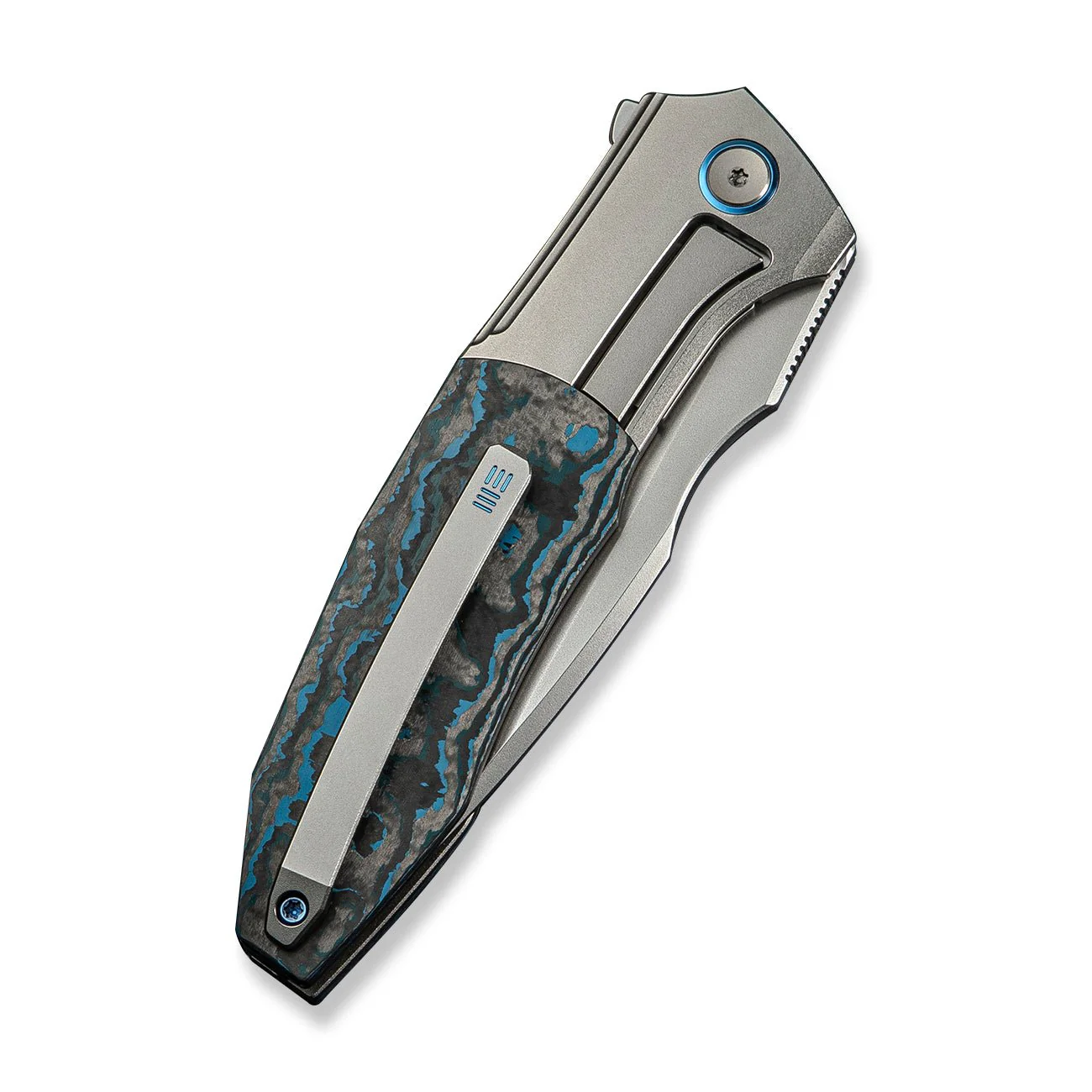 WEKNIFE Archeozoic Flipper Knife Titanium & FatCarbon Fiber Handle (4" M390 Blade) WE23091-4 - Image 7