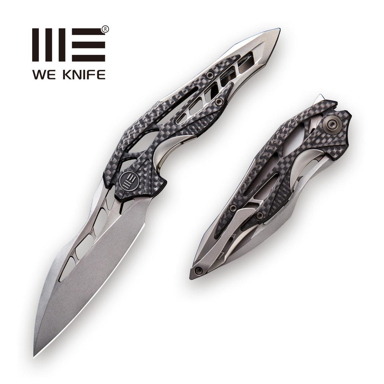 WEKNIFE Arrakis Flipper Knife Titanium & Carbon Fiber Handle (3.45" M390 Blade) 906CF-C