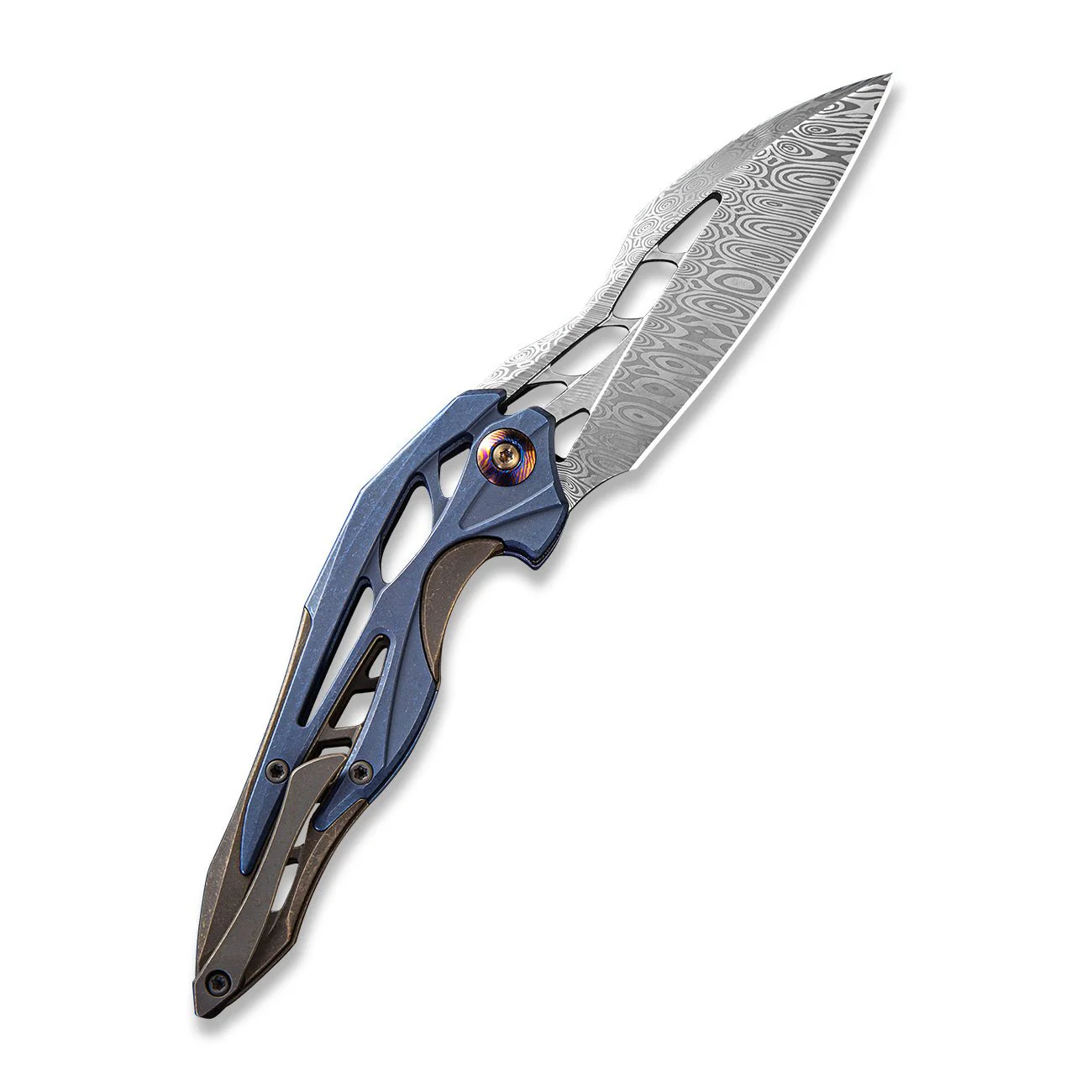 WEKNIFE Arrakis Flipper Knife Titanium Handle (3.45" Damasteel Balde) 906DS-1 - Image 2