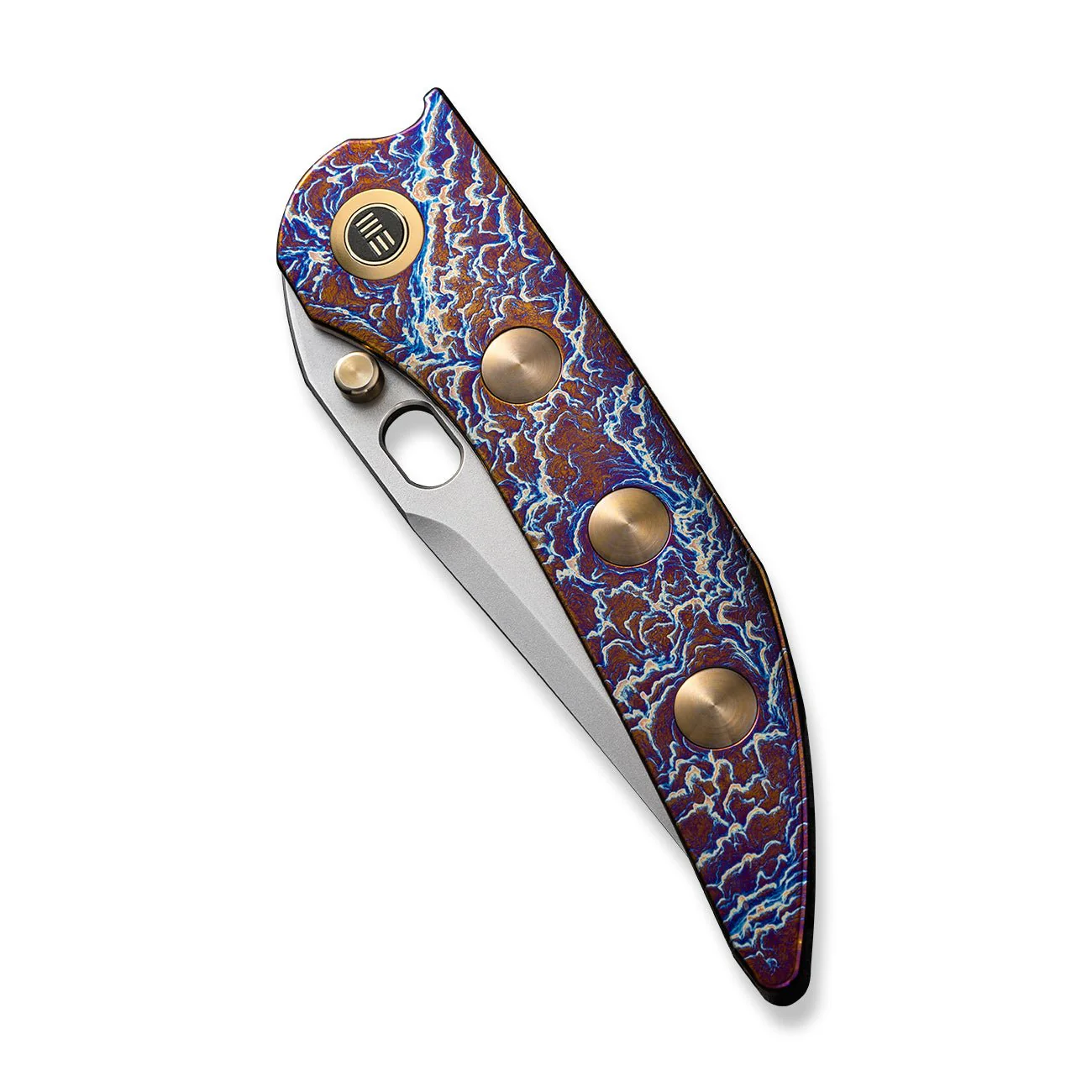 WEKNIFE Attor Thumb Stud & Thumb Hole Knife Titanium Handle (3.55" CPM 20CV Blade) WE23037-2 - Image 6