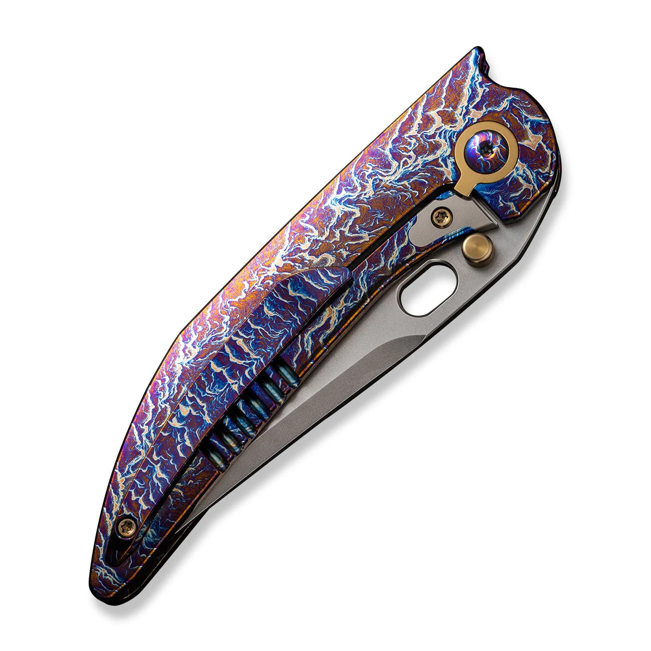 WEKNIFE Attor Thumb Stud & Thumb Hole Knife Titanium Handle (3.55" CPM 20CV Blade) WE23037-2 - Image 7
