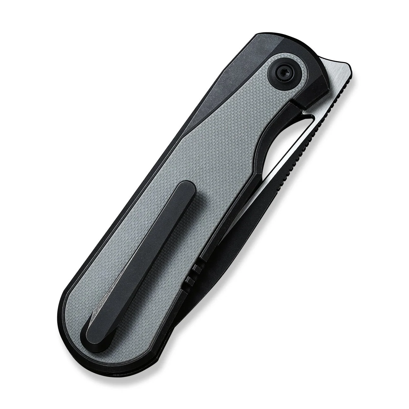 WEKNIFE Baloo Mystery Box Front Flipper & Thumb Hole Knife Black Titanium Handle With Gray G10 Inlay (3.31" Black Stonewashed CPM 20CV Blade, Satin Flat) WE21033-1 MB, With One Free Mystery WE Or CIVIVI Model - Image 7