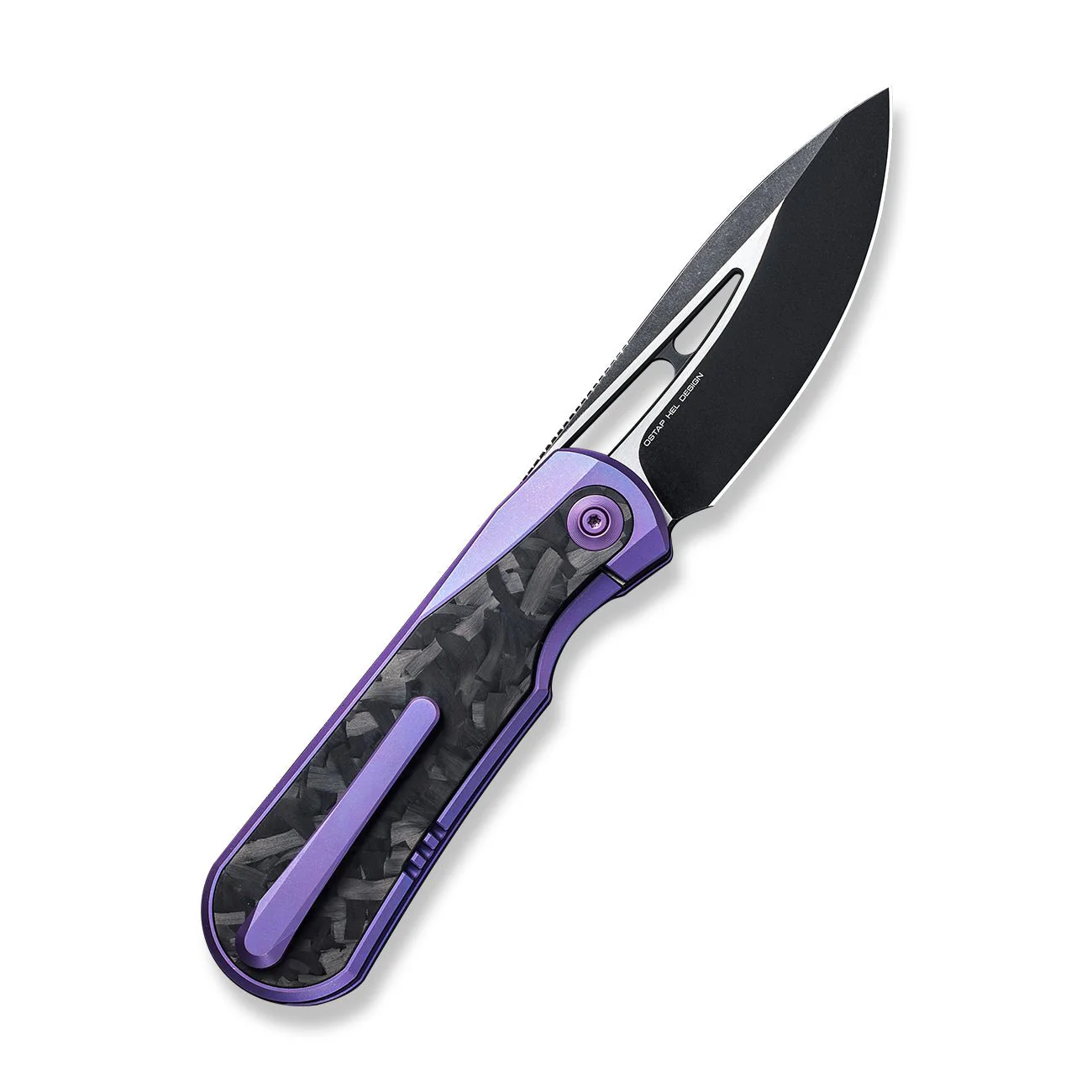 WEKNIFE Baloo Front Flipper & Thumb Hole Knife Titanium & Carbon Fiber Handle (3.31" CPM 20CV) WE21033-3 - Image 2