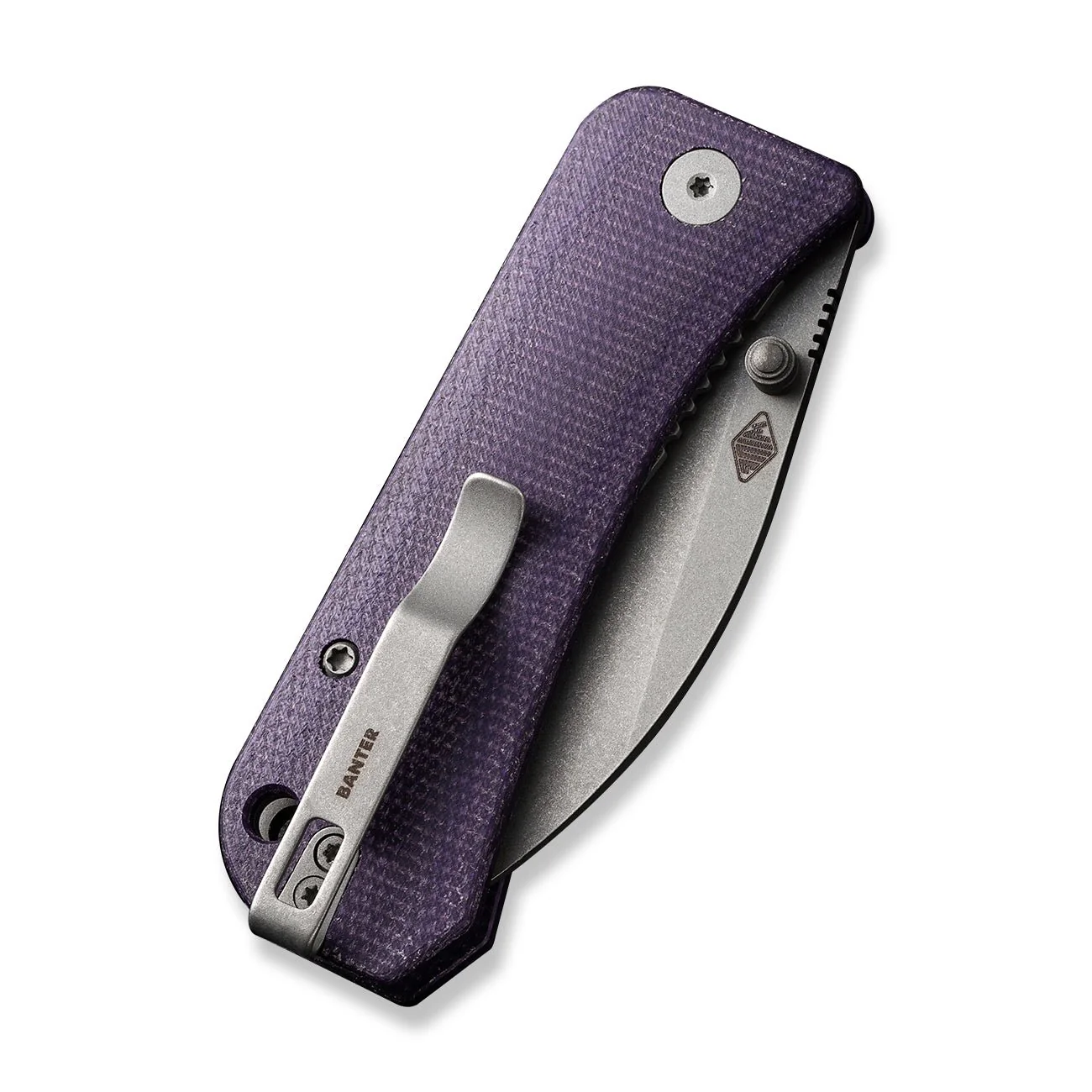 WEKNIFE Banter Wharncliffe Thumb Stud Knife Micarta Handle (2.85" CPM S35VN Blade) WE19068J-2 - Image 7