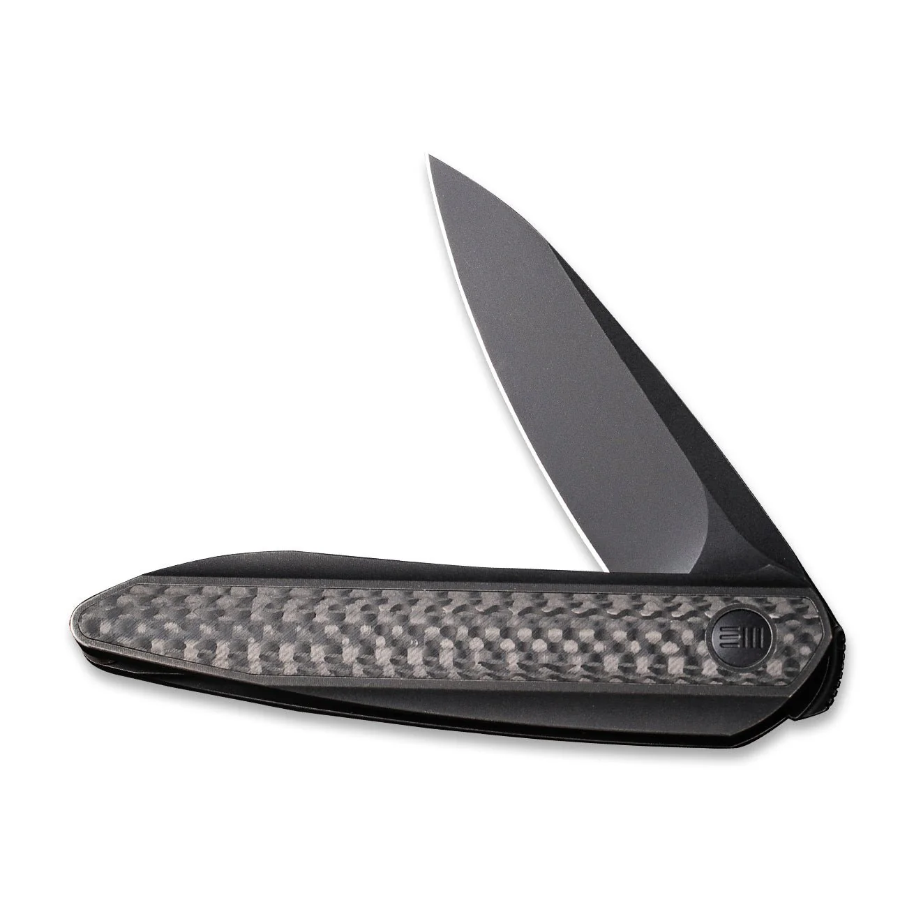WEKNIFE Black Void Opus Front Flipper Knife Titanium & Carbon Fiber Handle (2.84" CPM 20CV Blade) 2010V-1 - Image 4