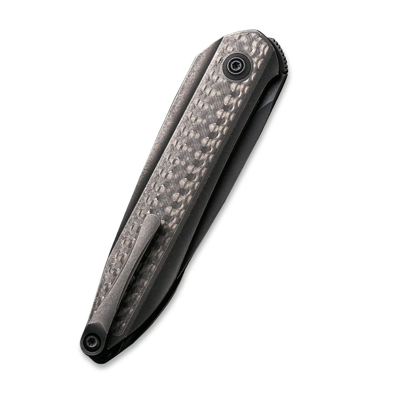 WEKNIFE Black Void Opus Front Flipper Knife Titanium & Carbon Fiber Handle (2.84" CPM 20CV Blade) 2010V-1 - Image 6