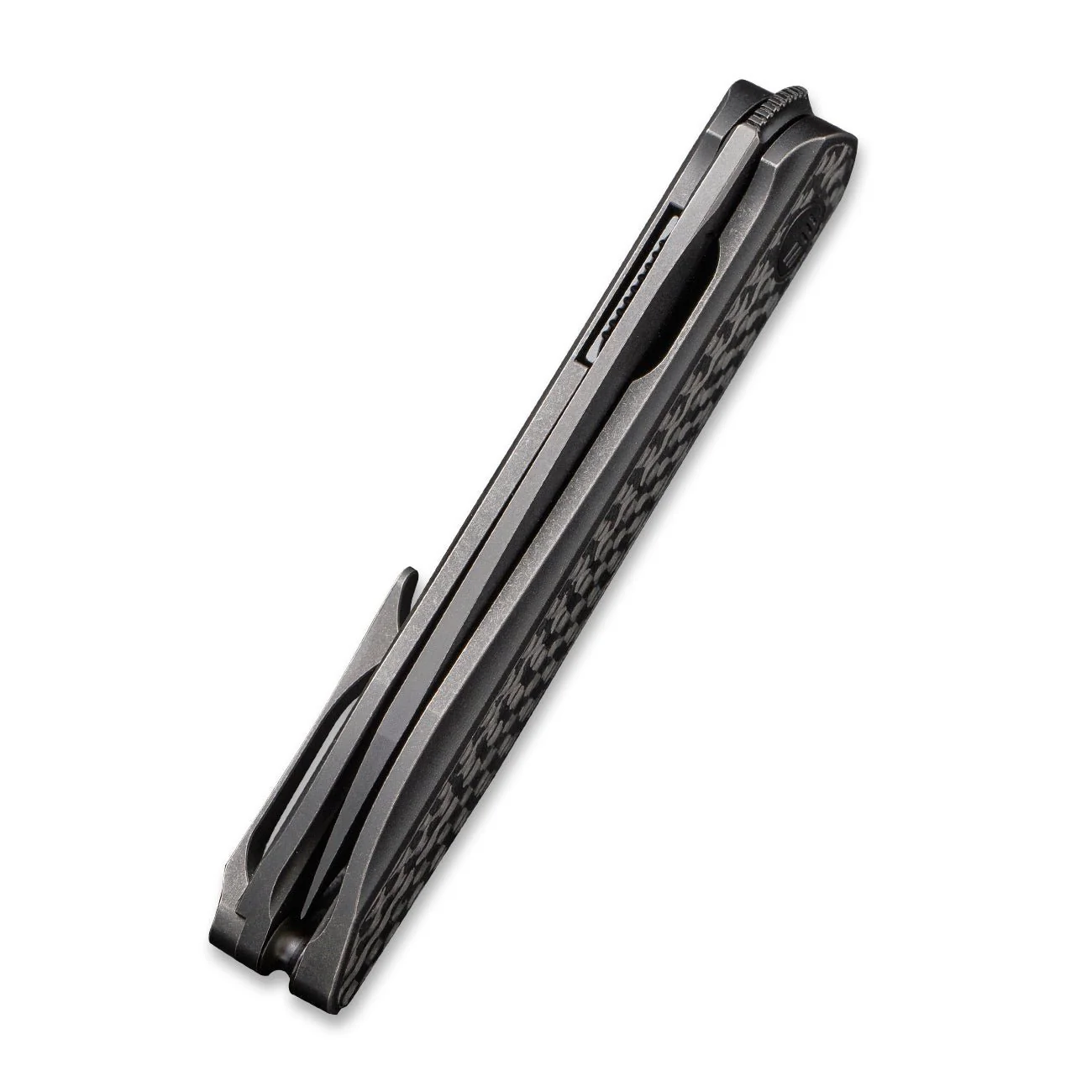 WEKNIFE Black Void Opus Front Flipper Knife Titanium & Carbon Fiber Handle (2.84" CPM 20CV Blade) 2010V-1 - Image 7