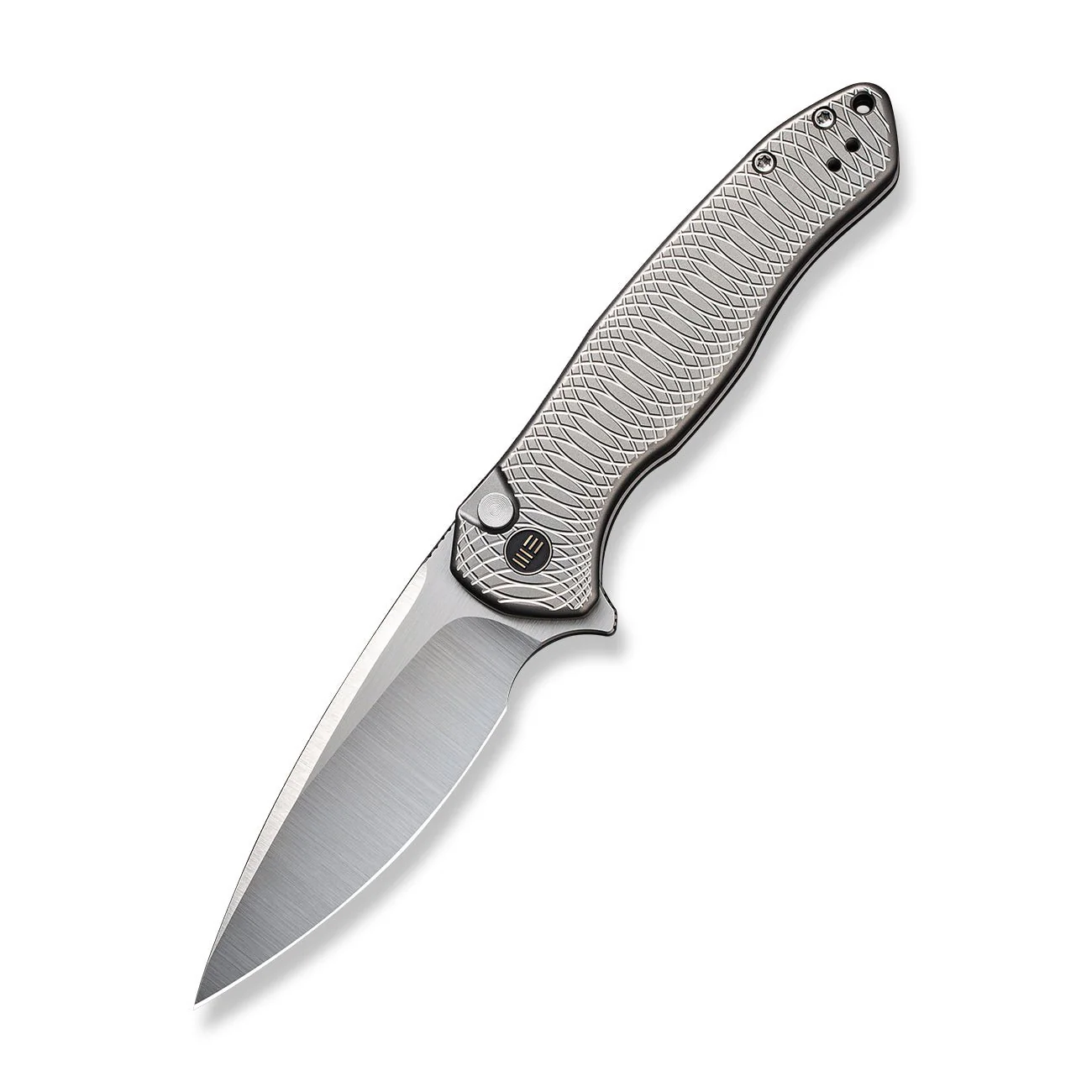 WEKNIFE Button Lock Kitefin Flipper Knife Titanium Handle (3.22" CPM 20CV Blade) WE19002M-2 - Image 3