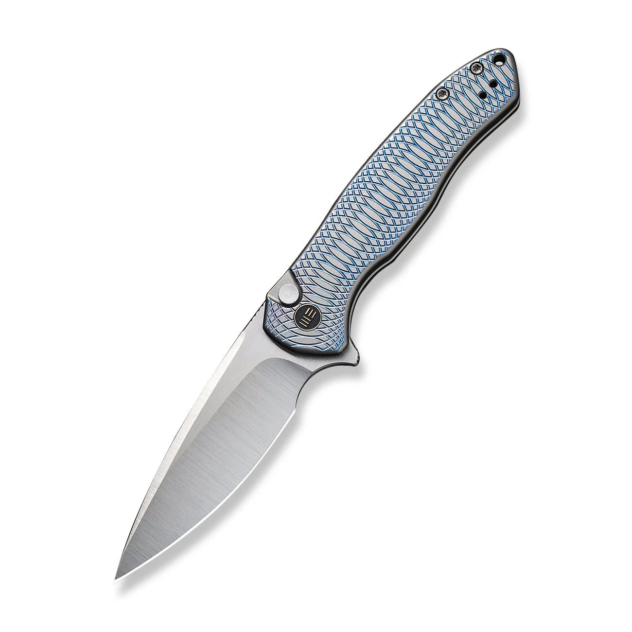 WEKNIFE Button Lock Kitefin Flipper Knife Titanium Handle (3.22" CPM 20CV Blade) WE19002M-3 - Image 3