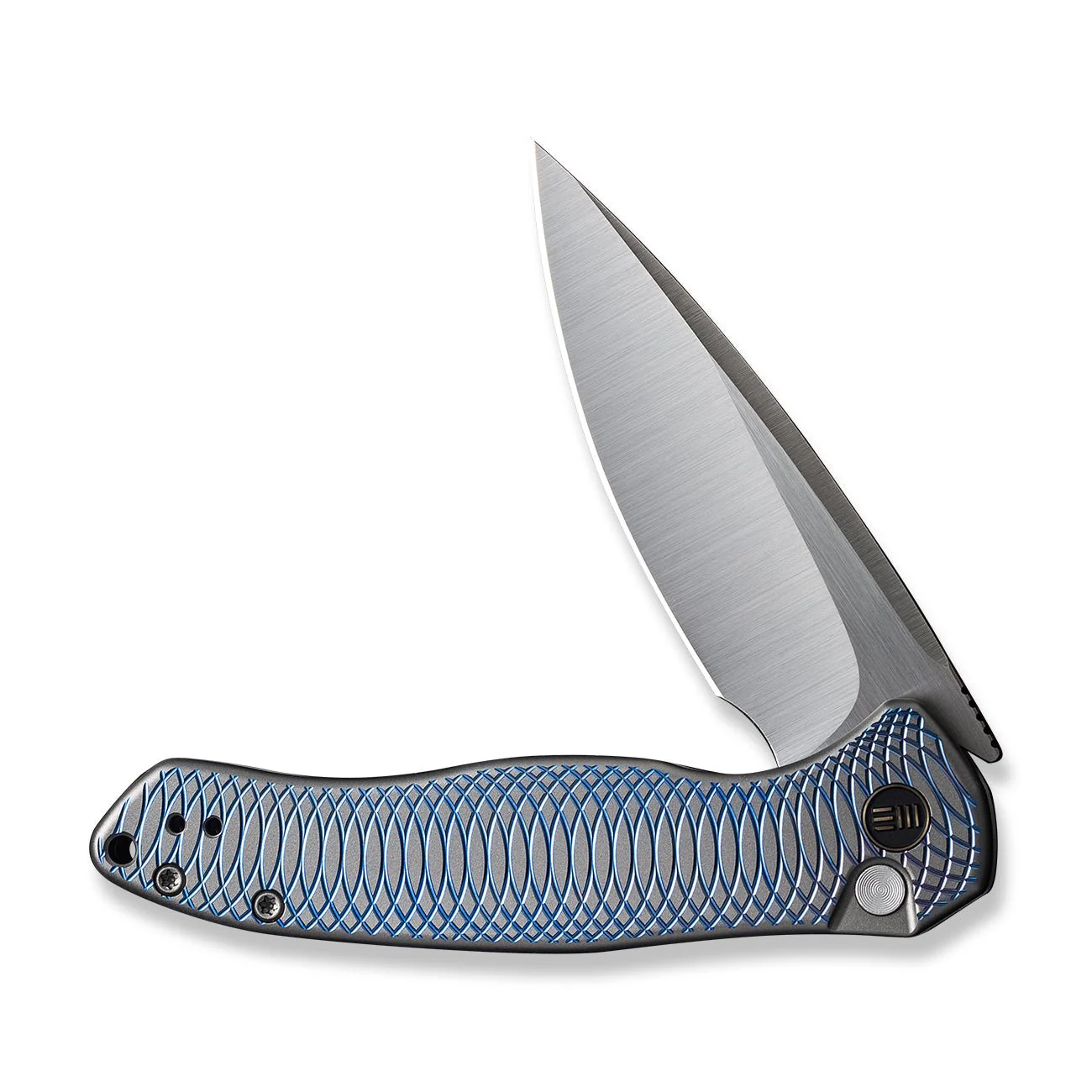 WEKNIFE Button Lock Kitefin Flipper Knife Titanium Handle (3.22" CPM 20CV Blade) WE19002M-3 - Image 5
