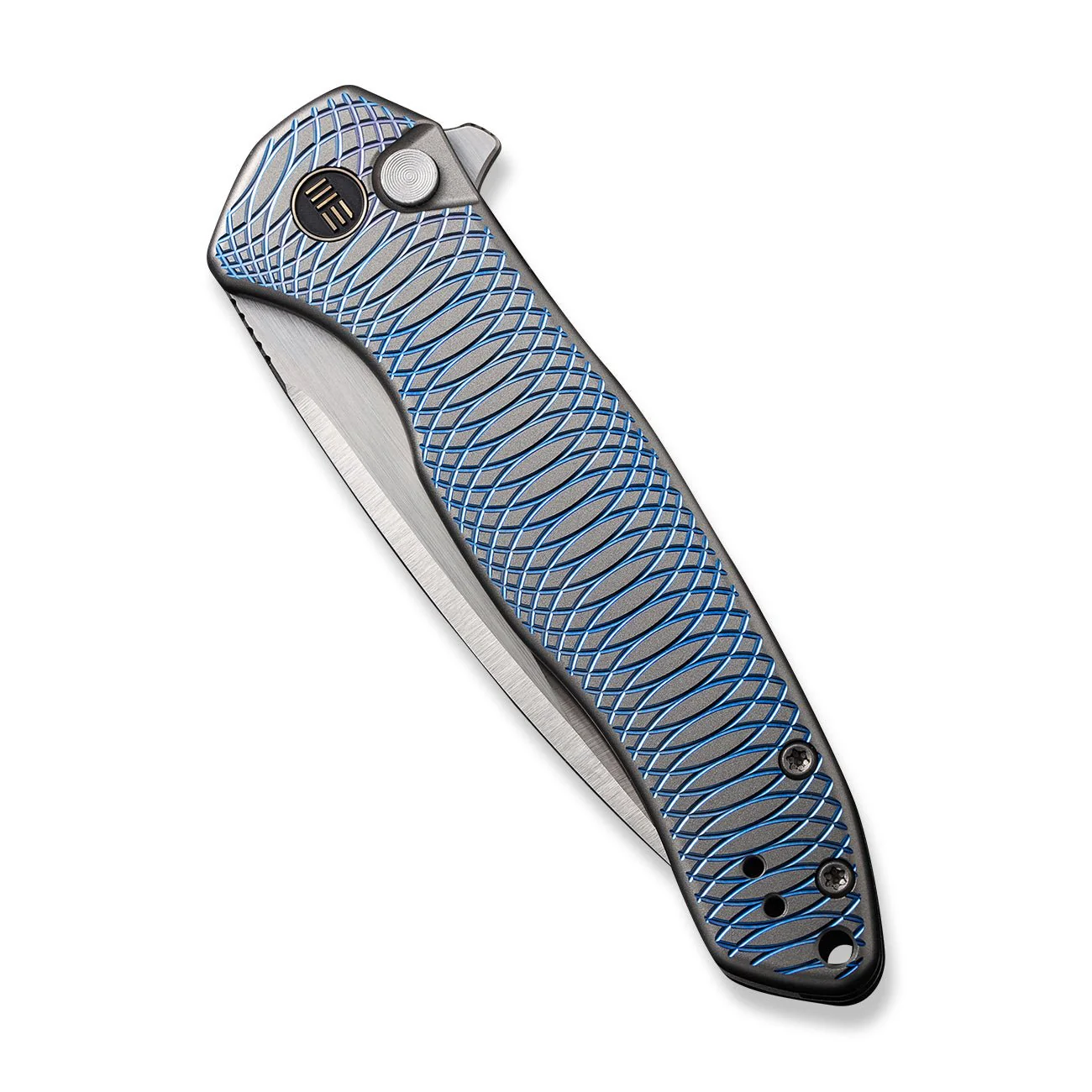 WEKNIFE Button Lock Kitefin Flipper Knife Titanium Handle (3.22" CPM 20CV Blade) WE19002M-3 - Image 6