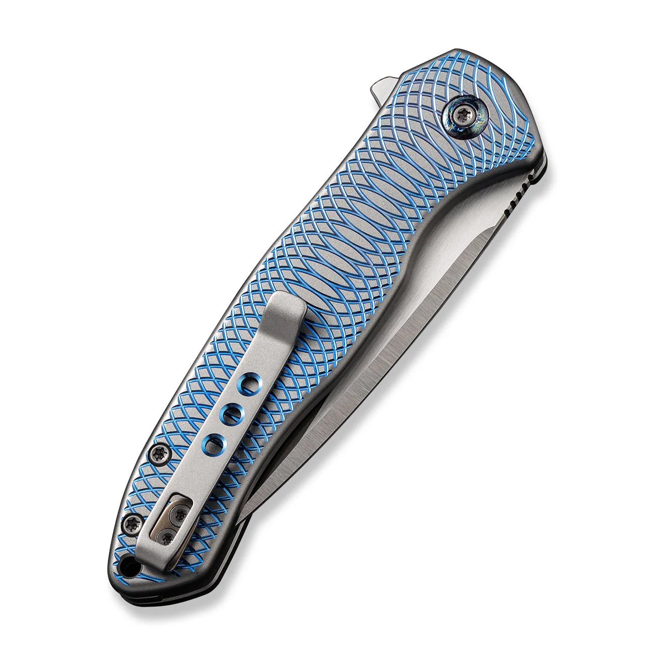 WEKNIFE Button Lock Kitefin Flipper Knife Titanium Handle (3.22" CPM 20CV Blade) WE19002M-3 - Image 7