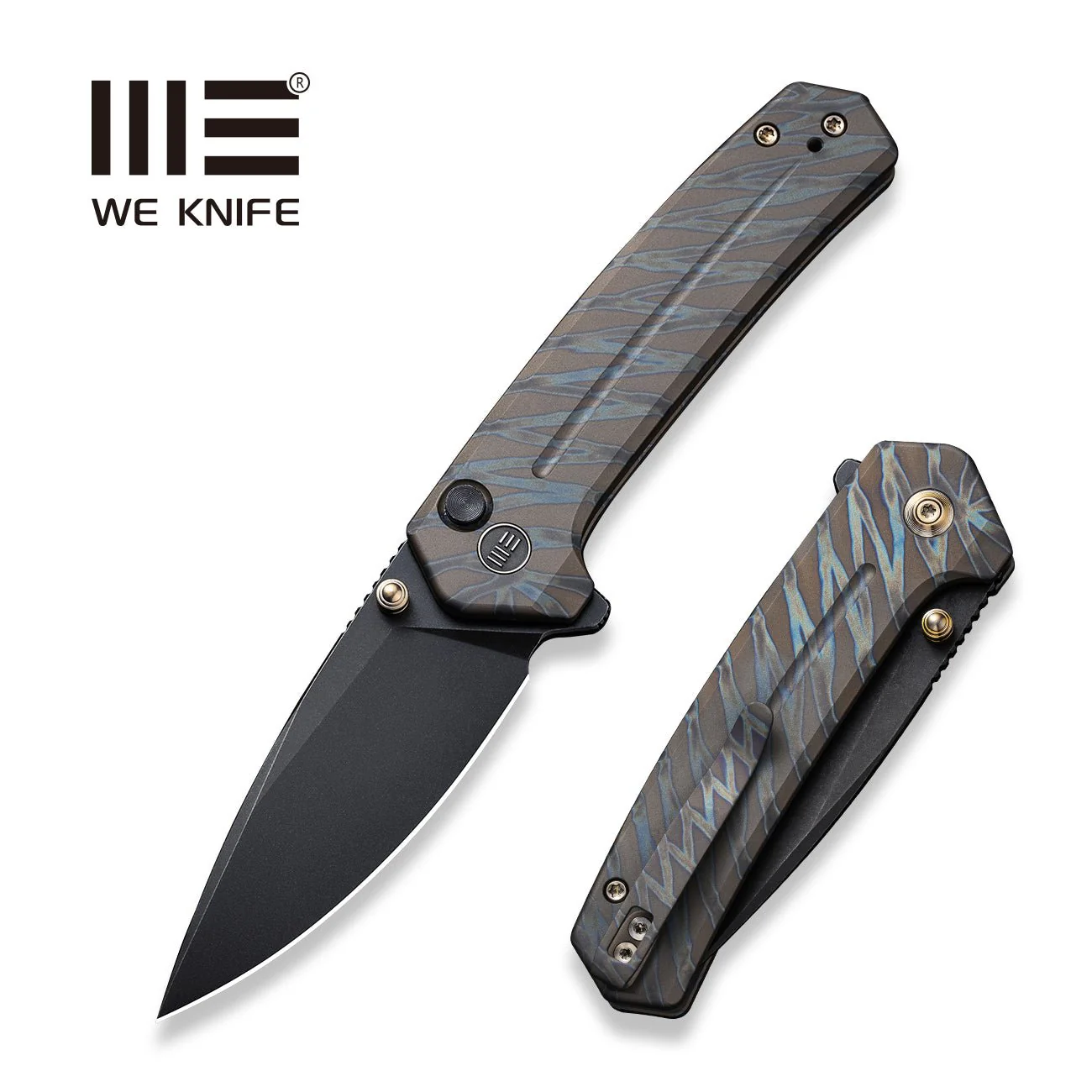 WEKNIFE Culex Flipper & Thumb Stud & Button Lock Knife Titanium Handle (2.97" CPM 20CV Blade) WE21026B-7