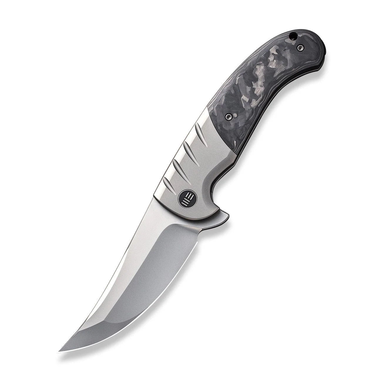 WEKNIFE Curvaceous Flipper Knife Titanium & Carbon Fiber Handle (3.70" CPM 20CV Blade) WE20012-1 - Image 3