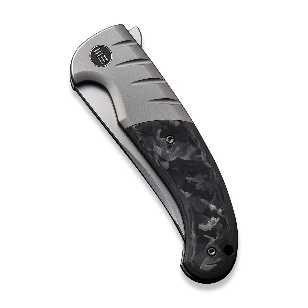 WEKNIFE Curvaceous Flipper Knife Titanium & Carbon Fiber Handle (3.70" CPM 20CV Blade) WE20012-1 - Image 5