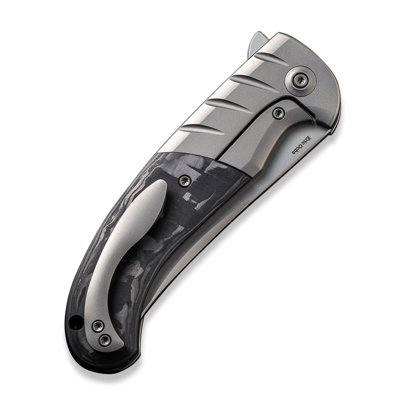 WEKNIFE Curvaceous Flipper Knife Titanium & Carbon Fiber Handle (3.70" CPM 20CV Blade) WE20012-1 - Image 6