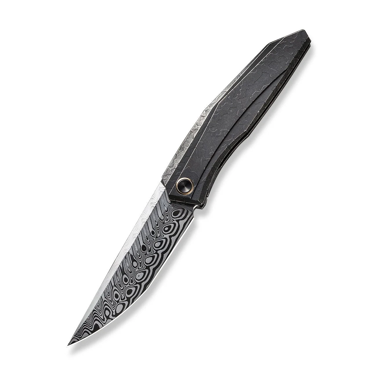 WEKNIFE Cybernetic Top Flipper Knife Titanium Handle (3.91" Damasteel Blade) WE22033-DS1 - Image 3
