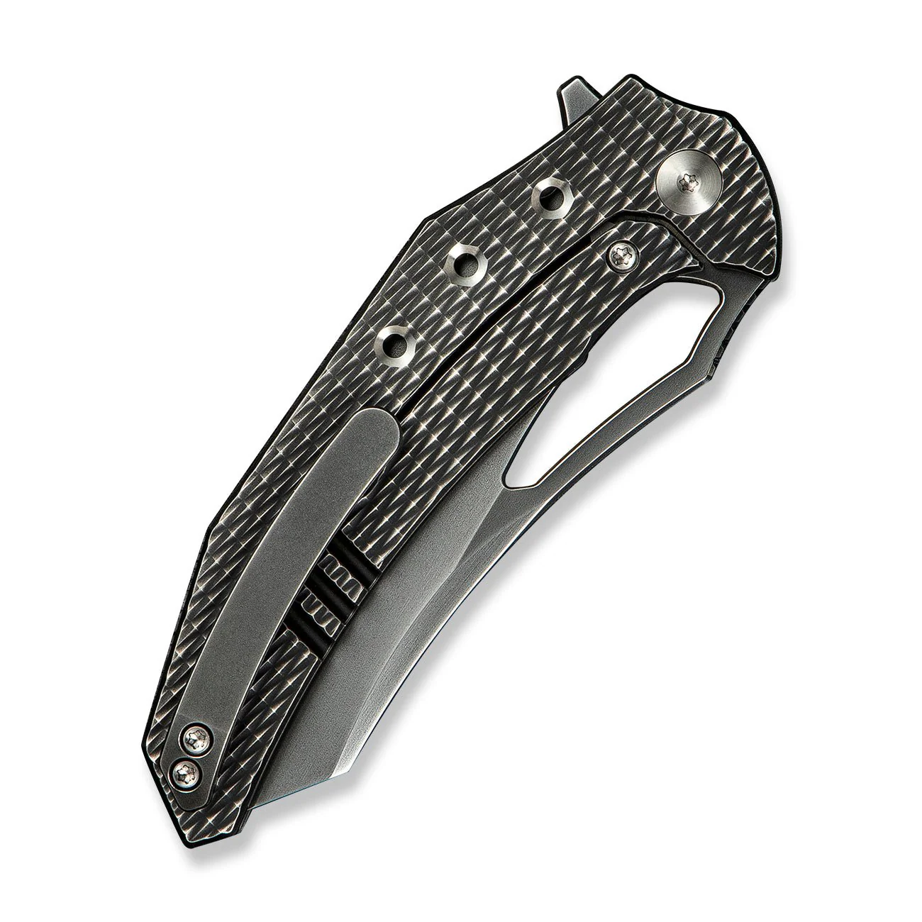WEKNIFE Epaulette Flipper & Thumb Hole Knife Titanium Handle (3.45" M390 Blade) WE24024-4 - Image 7