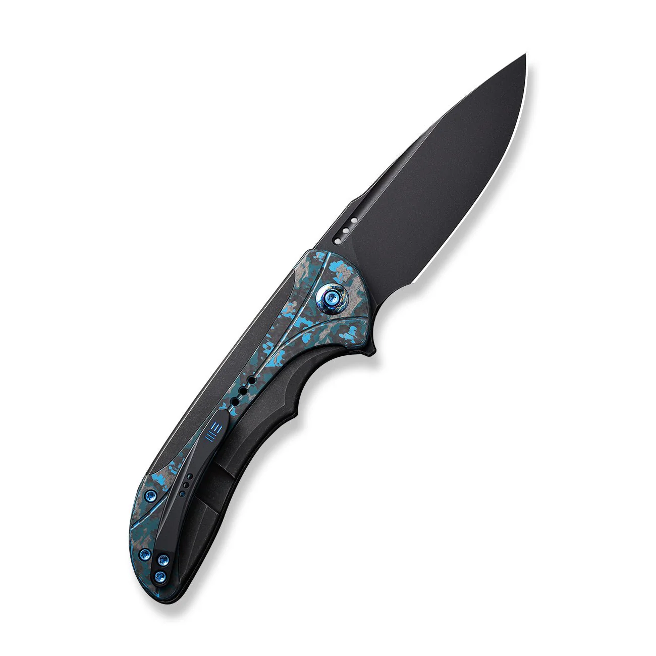 WEKNIFE Equivik Flipper Knife Titanium & FatCarbon Fiber Handle (3.48" CPM 20CV Blade) WE23020-4 - Image 3