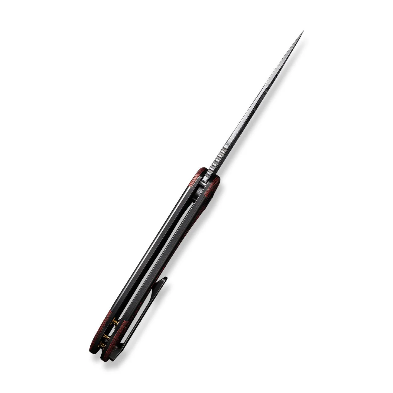 WEKNIFE Equivik Flipper Knife Titanium & FatCarbon Fiber Handle (3.48" Damasteel Blade) WE23020-DS1 - Image 10