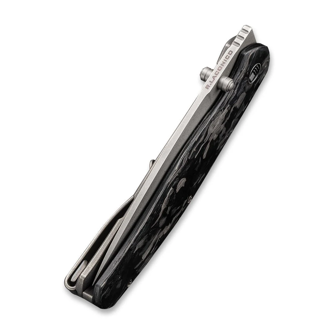 WEKNIFE Esprit Thumb Stud & Front Flipper Knife Titanium & Carbon Fiber Handle (3.25" CPM 20CV Blade) WE20025A-A - Image 7