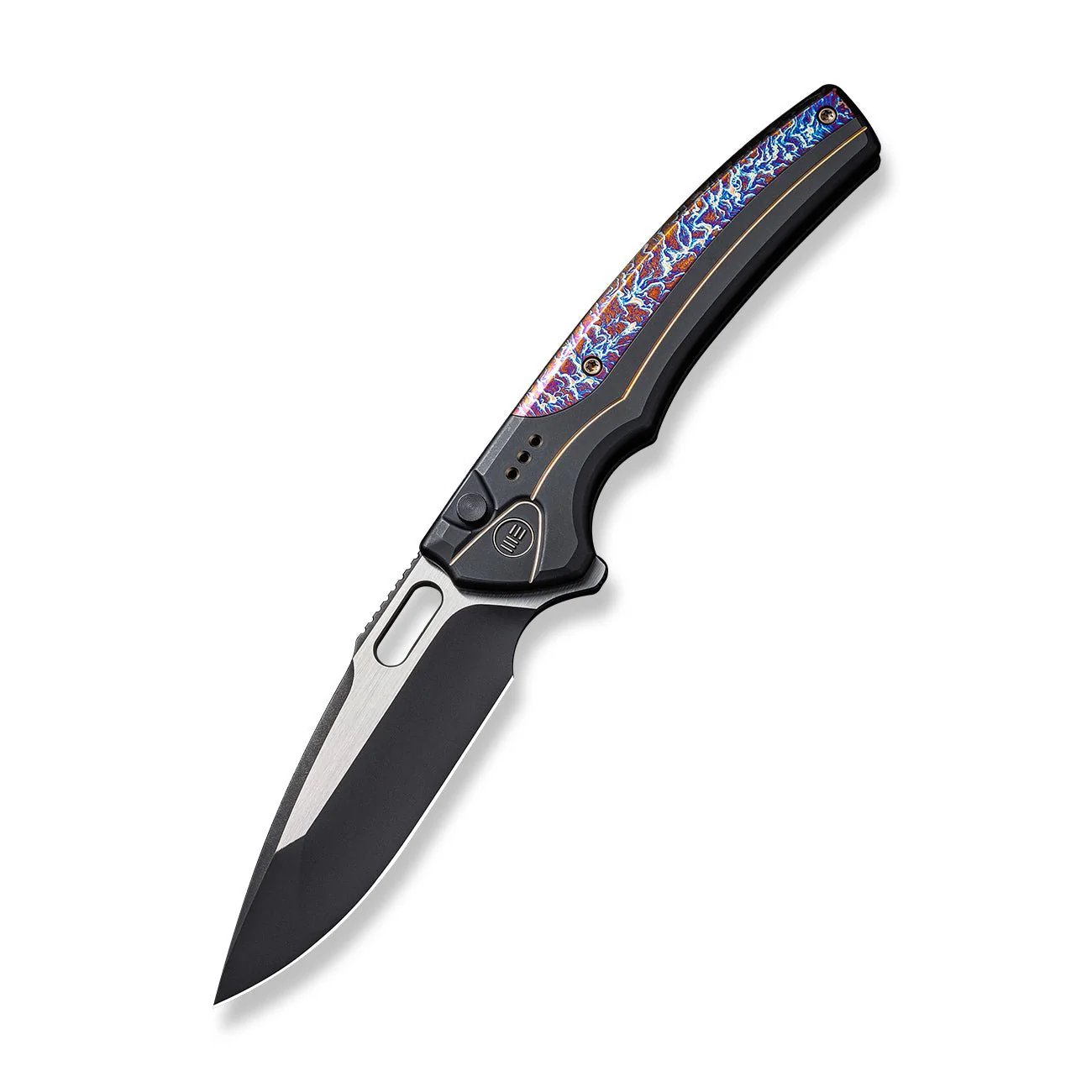 WEKNIFE Exciton Flipper & Thumb Hole & Button Lock Knife Titanium Handle (3.68" CPM 20CV Blade) WE22038A-4 - Image 3